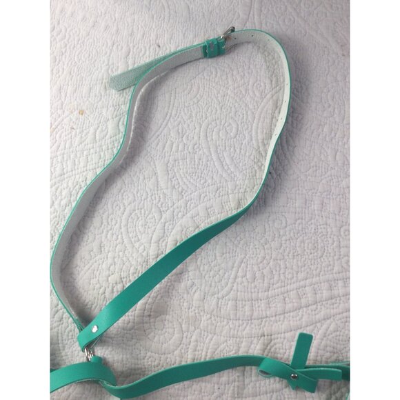 Adjustable Teal Faux Leather Chest Harness*Gay*BDSM*Buckles*Rivets*Halloween*New - Picture 3 of 5